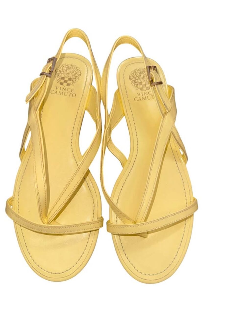 Vince Camuto Butter Yellow Leather Sandals – Size 9